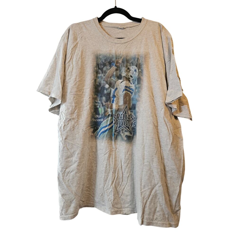 Dak Prescott Dallas Cowboys Shirt XXL Gray NFL Football Tee Mens